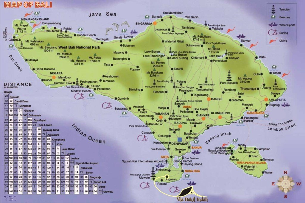 7 Bali Map